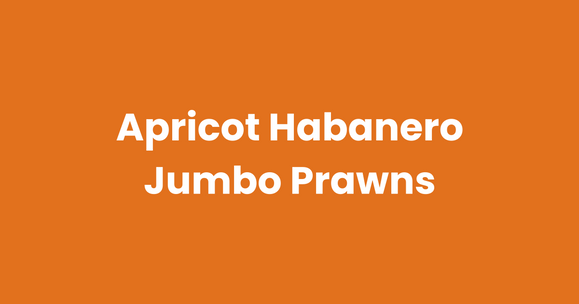 Apricot Habanero BBQ Jumbo Prawns with Coconut Rice & Baby Bok Choy