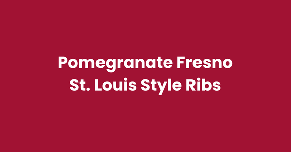 Pomegranate Fresno St. Louis Style Ribs with Grilled Citrus Summer Salad